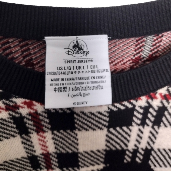 Mickey Walt Disney World Plaid Holiday Knit Sweater Spirit Jersey Unisex - Picture 5 of 9